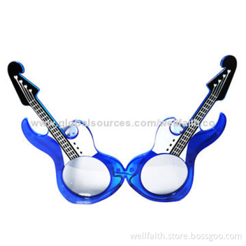 Guitar shaped LED sunglasses for crazy musical concert decoration